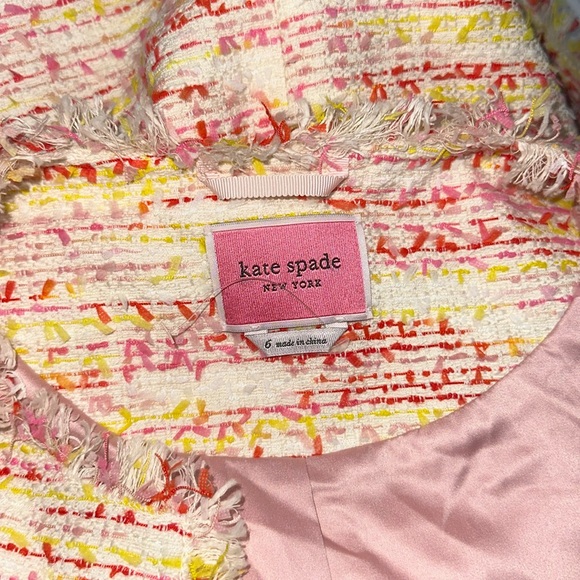🔥🔥🔥NEW Kate Spade Multi Tweed Blazer Jacket - Picture 7 of 9